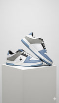 Leather Blue Solid Sneakers - Venice